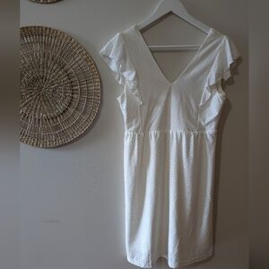 Ada Casey Eyelet Ruffle Sleeve Dress